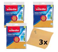 3-Pack Vileda Microfibre Cloth 3x Window Glass Microfibre Streak Free Cleaning