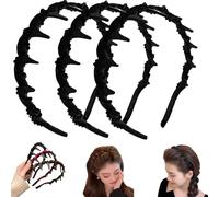 3 Pack Vintage High Cranium Artificial Pearl Hairband, 2025 New Elegant Pearl Headbands for Women, Rhinestones Hair Accessories, Classic Retro Hair Accessories for Weddings, Parties, and Daily Wear