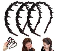 3 Pack Vintage High Cranium Artificial Pearl Hairband, 2025 New Elegant Pearl Headbands for Women, Rhinestones Hair Accessories, Classic Retro Hair Accessories for Weddings, Parties, and Daily Wear