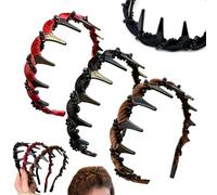 3 Pack Vintage High Cranium Artificial Pearl Hairband, Elegant Braided Pearls Headbands with Teeth, Rhinestones Hair Accessories, Classic Retro Hair Hoop for Parties and Daily Wear (Style A, One Size)