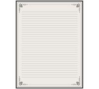 (3-Pack) Vintage Lined Letter Paper - Stationary Paper for Writing Letters, 150 Sheets Lines & Antique Border Design for Stationery Writing Papers,Invitations & Notes, 100gsm, 8.5'' x 11''