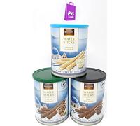 3 Pack Wafer Rolls Selection from Feiny Biscuits - Hazelnut & Cocoa 400g, Vanilla 400g and Dark Chocolate 400g