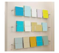 3-Pack Wall Mounted Magazine Holder Rack - Clear Acrylic Display Shelf Transparent Hanging Bookshelf for Office & Bathroom 23.6in Long Stylish Storage Solution for nizing Magazines & Book