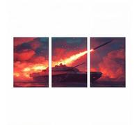 3 Pack War Diamond Art Kits Adults, Tank Diamond Painting, 5D DIY Crystal Art Kits for Adults, Full Drill Paint by Numbers 18 x 12in x 3, Rhinestone Cross Stitch Embroidery Crafts Room Decor ZSHS-2874