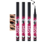 3 Pack Waterproof Liquid Eyeliner Pens - 36H Long Lasting, Smudge-Proof, High-Pigment Black Eyeliner with Ultra-Fine Tip for Precise Cat Eye & Winged Looks, Quick-Dry, Non-Fading