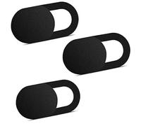 3 Pack Webcam Cover Slider for Privacy, 0.027in Ultra Thin Design Web Camera Cover Slide for Laptop, Desktop, PC, Tablet, Smartphone and More - (Black)
