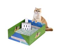 3-Pack Weekly Use Cat Litter Box with Scoop, Extra Thick Leak-Proof Disposable Tray, Foldable, Eco-Friendly for Travel, Vet Visits, Multi-Pet Home, Prevents Cross-Contamination , Biodegradable