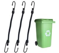 3 Pack Wheelie Bin Locks,Bin Locks Wheelie with Metal Hooks, Weather Resistant Bin Locks for Wheelie Bin Lid Security During Storms and Pest Prevention