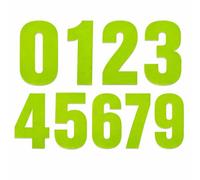 3 Pack Wheelie Bin Number Stickers - Fluorescent Yellow - 180mm High - Durable Self Adhesive Waterproof Bin Numbers (0-9 Available) (Number 0)