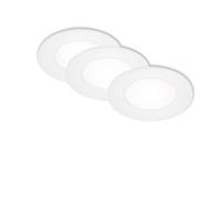 3 Pack White 3x3W LED Recessed Light Briloner White One Size