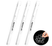 3 Pack White Gel Pens for Black Paper 1mm Gelly Roll White Gel Pens Highlighter Ballpoint Fine Liner Art Pen White Jelly Roll Pen for Artists Sketching Drawing Writing Illustration Colouring Books