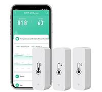 3-Pack WiFi Temperature Humidity Sensor: Wireless Temperature Humidity Monitor with App Alert, Free Data Storage Export, Smart Indoor Thermometer Hygrometer Compatible with Alexa Google Assistant