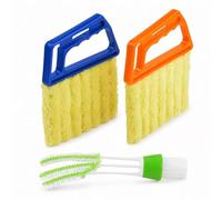 3 Pack Window Blind Cleaner Duster Set with 7-Finger Venetian Blind Cleaning Brush, Air Vent & Shutter Dust Cleaner Tool for AC, Keyboard, Fan, Window Blinds & Home Cleaning