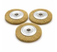 3 Pack Wire Wheel Brushes for Ryobi Patio Cleaner RAC814, 115mm, 16mm Bore | 115 x 16 x 10 mm Steel Wire Wheels, 16 mm Arbor Hole, Patio Joint Cleaning, Moss and Rust Removal, for Compatible Tools