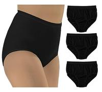 3 Pack Womens Full Combed Cotton Briefs Knickers Ladies Full Maxi Soft Stretchy Brief Women Cotton Pants Underwear Girls Knickers, Ideal for daily wear (Black 16)