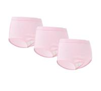 3 Pack Women's Leak Proof Incontinence Underwear - Comfortable & Discreet Washable Absorbent Underpants for Light Urine Leakage (Pink, XX)