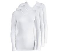 3 Pack Women's Long Sleeve Vest Cotton by Schöller Size 12-28 White