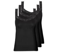 3 Pack Women's Sleeveless Vest Lacy-Peak by Pompadour Size 10-24 in four colors