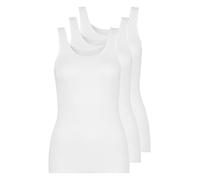 3 Pack Women's Sleeveless Vest Modeste by Pompadour 8400-02-500 Size 12-26 White