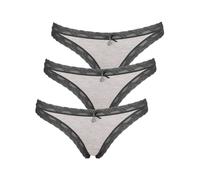 3 Pack Women's Thong Kim by like it 6016 102 0 0 S-XL 3 colours