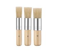 3 Pack Wooden Stencil Brushes for Painting Washable Bristles Stencils Brush Set for Acrylic Oil Watercolor Stencilling Card Making DIY Art and Craft Projects 3 Sizes 6 8 10