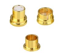 3 Pack XLR Male Female Protective Cover Dustproof Antioxidant Noise Stopper Socket Connector Gold Plated Cover Cap Shield Anti-Oxidation Noise Stopper for Female/Male Socket