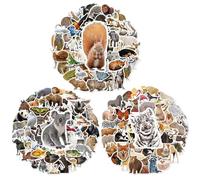 3 Pack Zoo Series Stickers, Stickers Animals, Stickers Forest Animals, Stickers Animals Kids, Reusable Kids Stickers