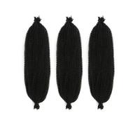 3 Packs 12 Inch Marley Twist Hair Natural Black Pre-Separated Popping Springy Afro Twist Hair for Afro Marley Locs Kinky Curly Hair Extensions for Twist Marley Kinky Braiding for Black Women,1B#