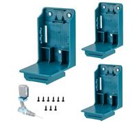 3 Packs 2 IN 1 Battery Holder Power Tool Drill Mount Holder Compatible with Makita 18V Battery Mounts Dock Holder & Drill Tools Holder Dock Hanger Fit for BL1860 BL1850 BL1840 BL1830 with Screws