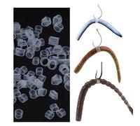 3 Packs 600Pcs High-Elasticity Transparent Silicone Wacky Rig O-Rings, ID 6/7/8mm Wacky Worm Rings with 3 Versatile Rigging Methods, Portable Fishing Accessories for Most Lures