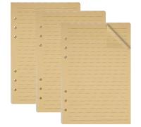 3 Packs A5 Refill Paper Lined, 135 Sheets 6 Holes Refill Inserts, Brown A5 Refill Paper Lined Paper, A5 Paper Refillable Refill Stationary, A5 Refill Paper for Notebook Diary Sketch