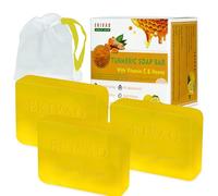 3 Packs Best Turmeric Soap Pencil, Organic Turmeric Soap for Face and Body, Turmeric Soap with Lemon and Honey with Vitamin C, E, Turmeric Soap and Citrus Fruits for