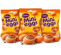 3 Packs Cadbury Orange Mini Easter Eggs 74g Mini Easter Chocolate Eggs For Easter Best gift for Friends & Family Perfect For Easter Egg Hunt Great Gift For Kids & Adults School Offices