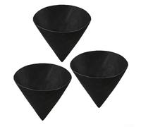 3 Packs Cone Shaped Basket Liners: Breathable Felt Inserts for Hanging Planters | Moisture Retention Mats to Enhance Growth and Stability | Black Flower Pot Replacement(16in)