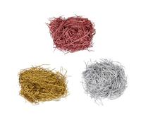 3 Packs Crinkle Cut Paper Shred Gift Box Filler Silver Gold Paper