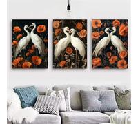 3 Packs Diamond Painting Kits for Adults White Bird 3 Piece 5D DIY Diamond Art Kit Painting Full Drill Embroidery Crystal Rhinestone Gem Cross Stitch Arts Craft Home Wall Decor Gift 120x60cm S-1973