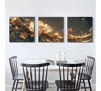 3 Packs Diamond Painting Kits for Adults White Lotus 3 Piece 5D DIY Diamond Art Kit Painting Full Drill Embroidery Crystal Rhinestone Gem Cross Stitch Arts Craft Home Wall Decor Gift 35x105cm S-5691