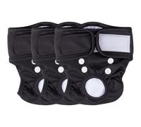 3 Packs Dog Nappies, Reusable Double Adjustable Design Absorbent Washable Dog Diapers Puppy Sanitary Wraps Panties for Female Pet Incontinence and Long Travels