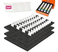 3 Packs Foam Insert with 300Pcs Embroidery Floss Bobbins for Bisley Steel Multi-Drawer Cabinet, White Floss Bobbins for Cross Stitch, EVA Foam Insert, Set for Sewing Storage (Drawer Not Included)