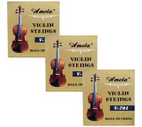 3 Packs Full Set Replacement Stainless Steel 4/4 Size Violin Strings E A D G