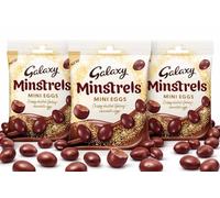 3 Packs Galaxy Minstrels Milk Chocolate Mini Eggs Bag 80g Perfect For Easter Egg Hunt Great Gift For Kids & Adults School Offices