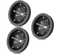 3 Packs Garbage Disposal Splash Guard Sink Baffle, 3 1/8 in Food Waste Disposer Accessories, Kitchen Sink Drain Splash Guard Replacement Splashguard for Waste King Whirlaway Ge Models Sinkmaster Black