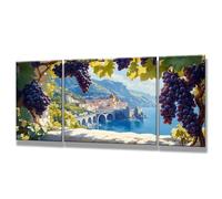 3 Packs Landscape Paint by Numbers for Adults Grape Paint by Numbers Kits on Canvas 28x56 inch, DIY Color Oil Painting with Brushes, Craft Kits for Adults UK, Home Decoration, Gifts for Women 0q-182