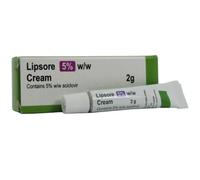 3 Packs of Cold Sore Treatment - 2g Cream - 5% w/w (3 x Lipsore Cream)