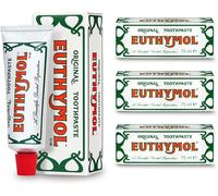 Euthymol Toothpaste Original 75ml - 3 Packs No Fluoride Toothpaste Anti-Plaque