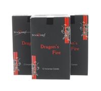 3 Packs of Stamford Black Range Incense Cones - Dragons Fire