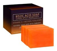 3 packs of turmeric koji Acid soap, lemon koji Acid soap, dark spot remover, pigmentation and scars - Original Japanese Vitamin C, Hyaluronic Acid, Retinol, Shea Oil(Turmeric)
