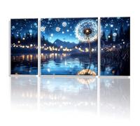 3 Packs Paint by Numbers for Adults, Paint by Numbers Dandelion Lake Pattern Design, DIY Craft Art Painting Kit, with Brushes, Hobbies for Adults Women, Room Decor Gifts for Women 32x64in y1s-818