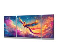 3 Packs Phoenix Paint by Numbers for Adults Dream Paint by Numbers Kits on Canvas 20x40 inch, DIY Acrylic Oil Painting with Brushes, Craft Kits for Adults UK, Home Decoration, Gifts for Women 0q-286