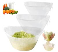 3 Packs Reusable Nut Milk Bags, 13.4"/15"/19" Cheesecloth Bags for Straining Nylon Mesh Filter Bag for Juicing, Yogurt, Kitchen Straining, Vegetable Dehydrator (S/M/L)